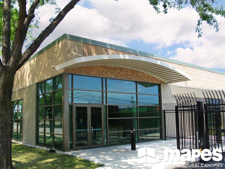 mapes, architectural canopies, architectural canopy, hanger rod canopy, hanger rod canopy, aluminum canopy systems, aluminum canopy, metal canopies, Custom Curved