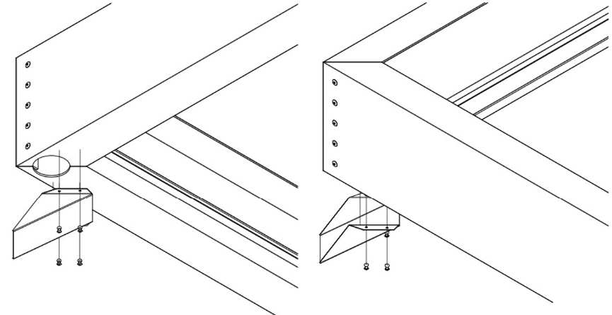 This drawing shows how a Mapes canopy drain system is installed. 